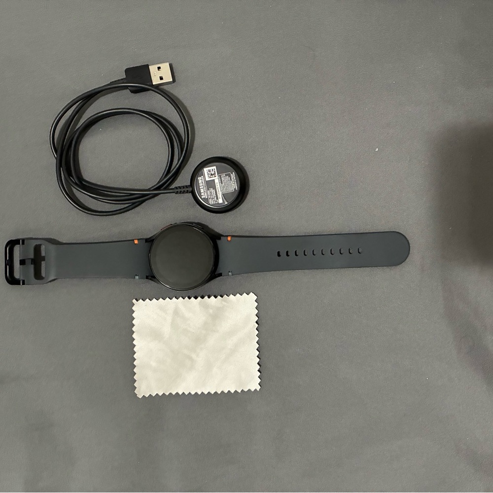 Black Smartwatch with Charger